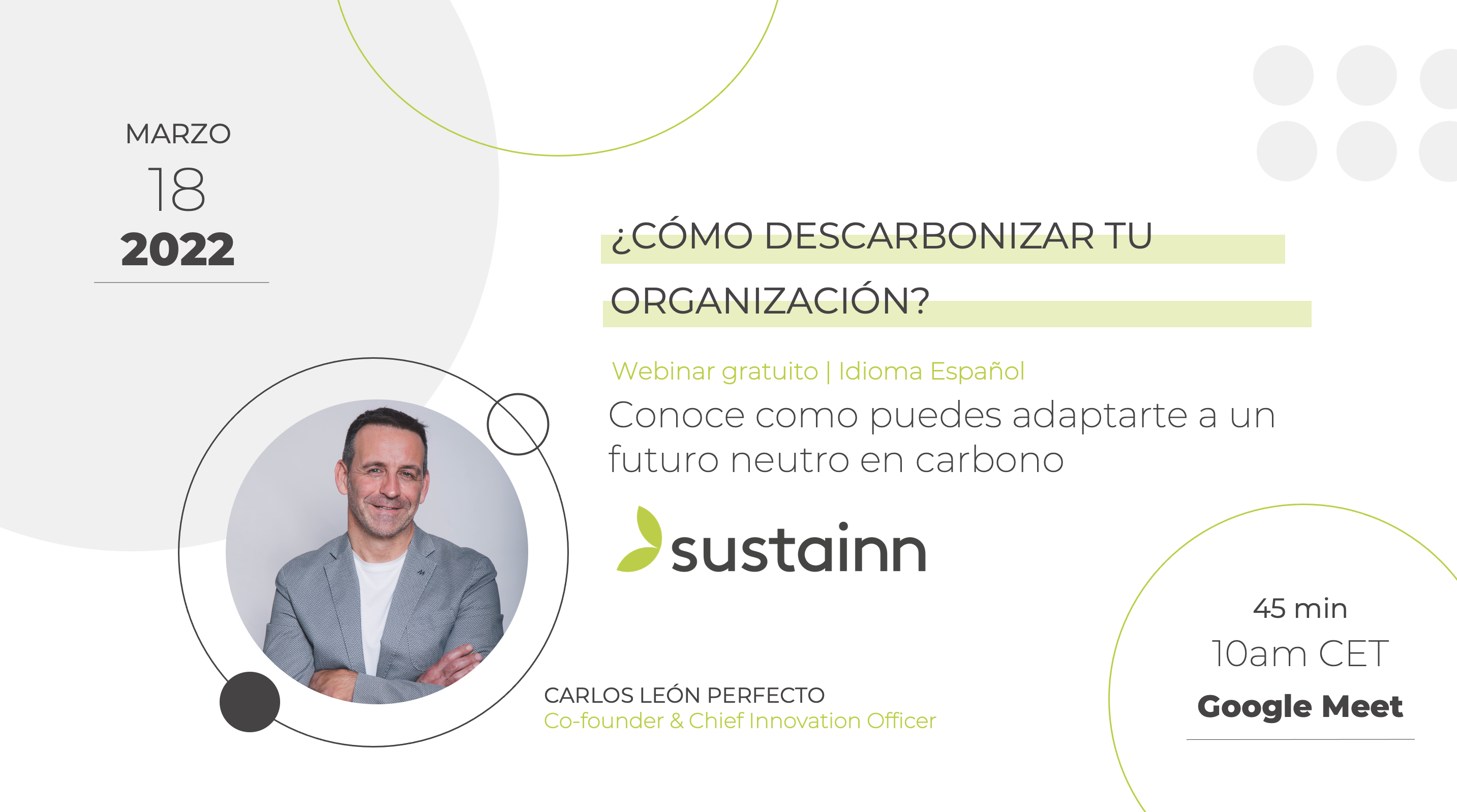 Webinar Gratuito – ¿Cómo descarbonizar tu organización?